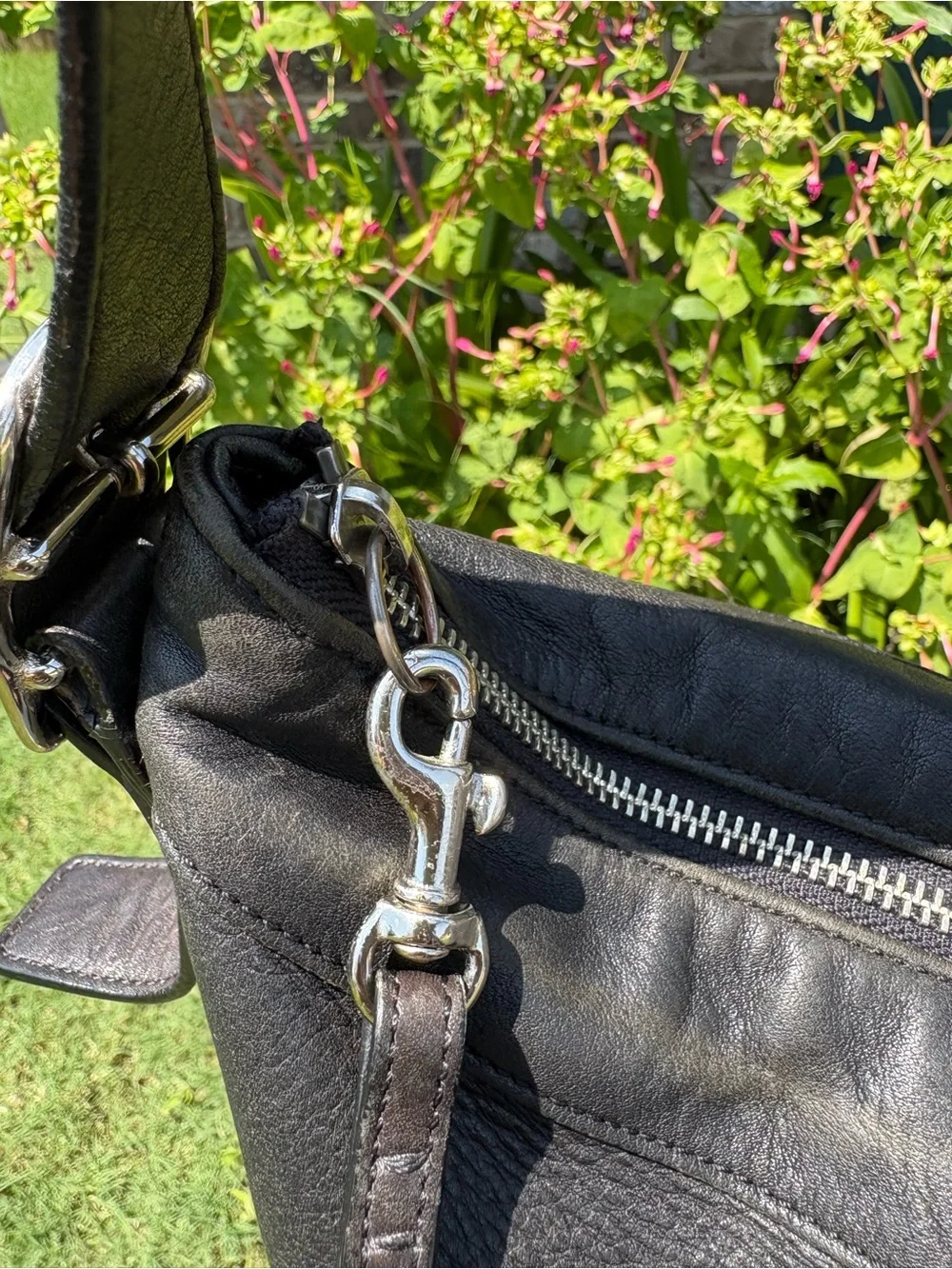 Vtg Coach Black Leather Hobo Shoulder Bag 9188⁠
